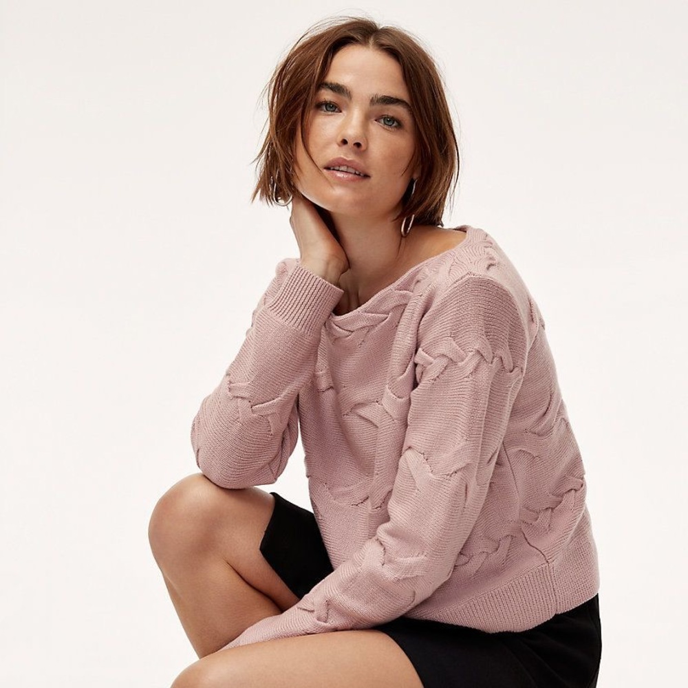 Aritzia Babaton Luc Braided Sweater small
